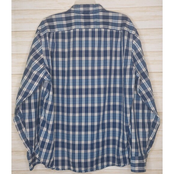 J. CREW Men's Cotton Shirt Blue/White Plaid Button Up Size XL - Picture 2 of 6
